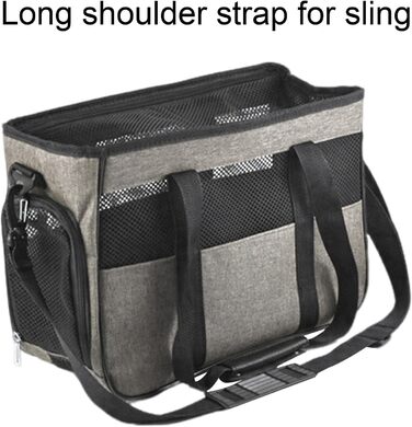 Сумка-переноска для собак маленьких порід, сіра | Безпечна подорож на природі, для відпочинку, кемпінгу, пікніків та прогулянок