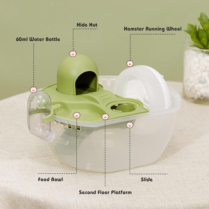 Переносна переносна клітка для тварин Nobleza: для хом'яків, кроликів (27x20,5x17 см)