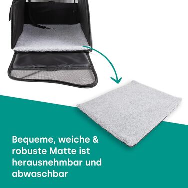 Транспортна сумка для собак та котів Emmi-Pet, складана та портативна переноска до 9 кг, з оксфордської тканини, водонепроникна сумка для собак та котів для автомобіля, поїздів та подорожей, Travel Bag 41,5 x 32 x 30 см