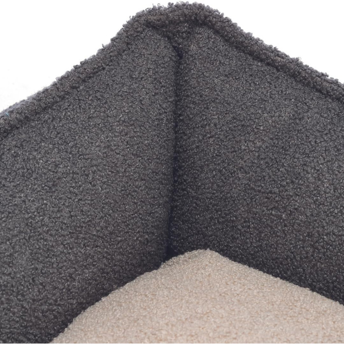 ТRIXIE Лежанка для собак Coline, 80x65 см, сіро-бежева - з перероблених матеріалів, для собак середніх порід, кошик, неслизька, знімний чохол, 36671