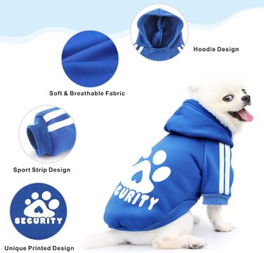 Світшот для собак, теплий пуловер для тварин на осінь/зиму, одяг для маленьких, середніх собак та котів (2XL, Navy Blue)