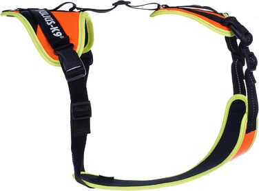 Шлейка для собак Julius-K9 Mantrailing Outdoor L-XL, неонова помаранчева з UV-кантом