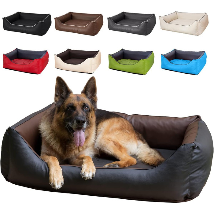 Лежак для собак CopcoPet Rocco, двосторонній, екошкіра, L/XL, 100x80 см, сірий