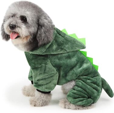 Костюм для собак - динозавр (зелений, xl) FRCOLOR - 3 шт. для свят, фотосесій та повсякденного носіння