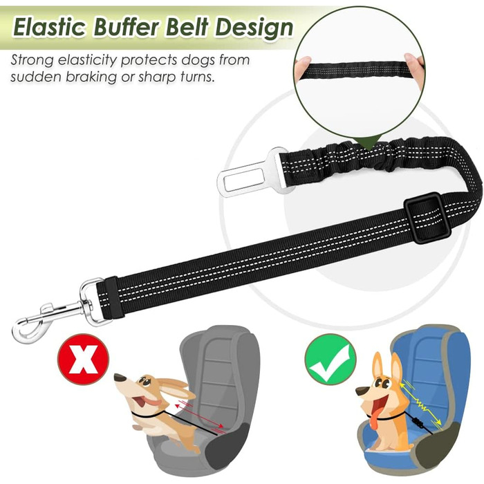Шлейка для собак SlowTon з кріпленням для автомобіля, дихаюча сітка з латексу, для цуценят та дорослих собак, підходить для спорту (Сірий, S)