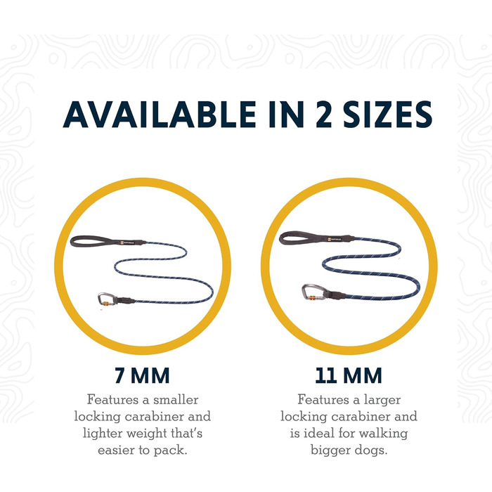 Повідок для собак RUFFWEAR Knot-a-Leash, відбивний, мотузковий, з карабіном, 1,5 м, 7 мм, Blue Moon