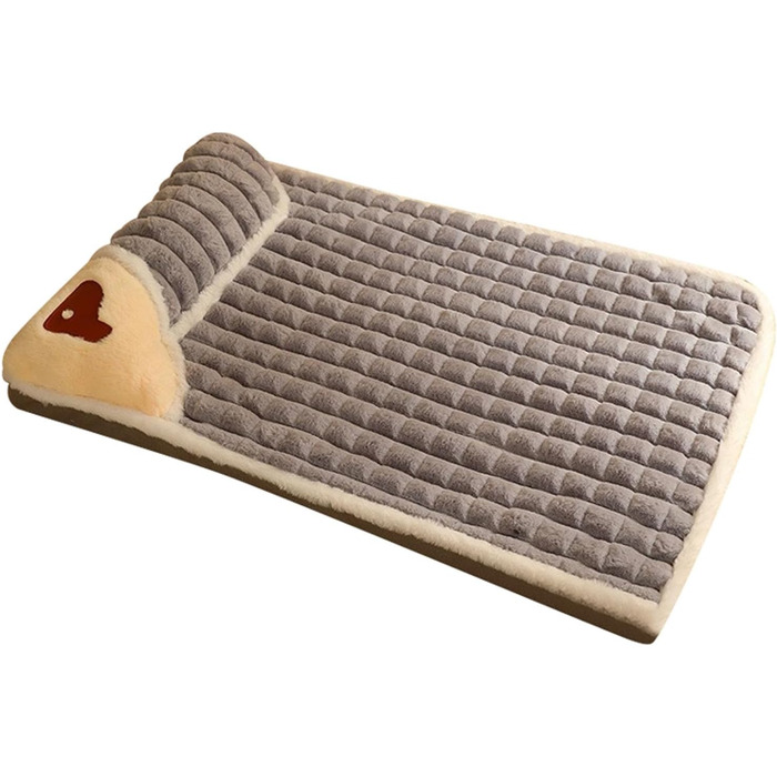 Ортопедична подушка для собак малого та середнього розміру - миється, не слизька з високим бортиком - знімний чохол, лежанка для собак, товста та тепла підстилка для тварин (сіра)