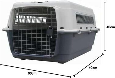 Клітка для тварин RBC L-60 IATA Junior 60x40x40 см, пластикова переноска для собак і котів