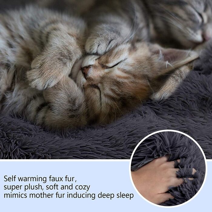 М'яке кругле ліжко для собак Antistress, корзина для собак, плюшеве ліжко для домашніх тварин, зручне та миється. Ліжко-корзина для собак маленьких, середніх та великих порід (90 * 90 см, темно-сірий)