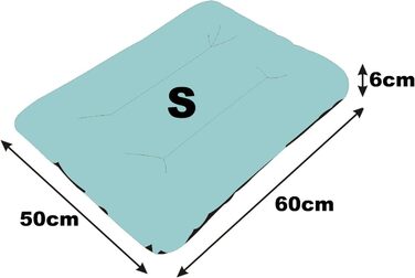 Килимок для собак, лежанка для собак, матрац для собак, чорний, 60x50x6 см, Oxford