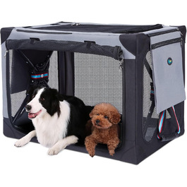Складаний бокс для собак Ownpets XL, водонепроникний тканинний контейнер для транспортування з кишенею, 96.5x66x66 см