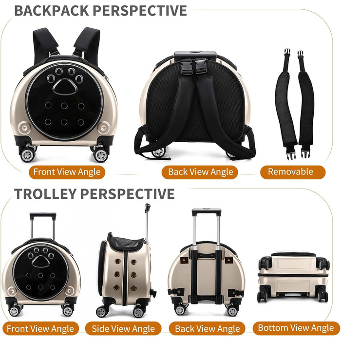 Рюкзак для тварин PETCUTE: зручний та безпечний для подорожей та прогулянок (до 7.5 кг)