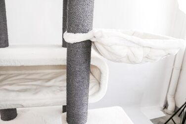 Дряпак для котів Petrebels Maine Coon XXL, 190 см, дизайн для великих котів, сизаль, колір Off-White