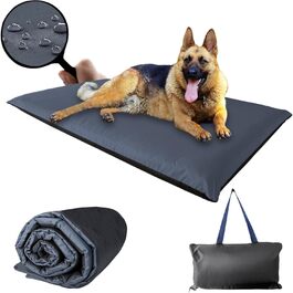 Водонепроникний килимок для собак Aveanit 110x68 см, вовняна ковдра, лежанка для собак, килимок для подорожей, кемпінгу, графіт