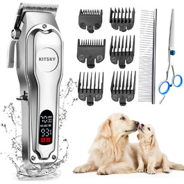 Професійна машинка для стрижки собак та котів KitSky Leise, бездротова, для довгошерстих порід