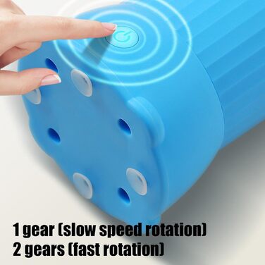 Електричний очищувач лап для собак та котів, USB, з контейнером, блакитний