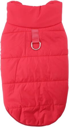 Водонепроникний зимовий одяг для собак з флісовою підкладкою, тепла куртка для цуценят та котів, вітронепроникний терможилет для чихуахуа, йоркширських тер'єрів, комбінезон-костюм для домашніх тварин (Червоний, L)