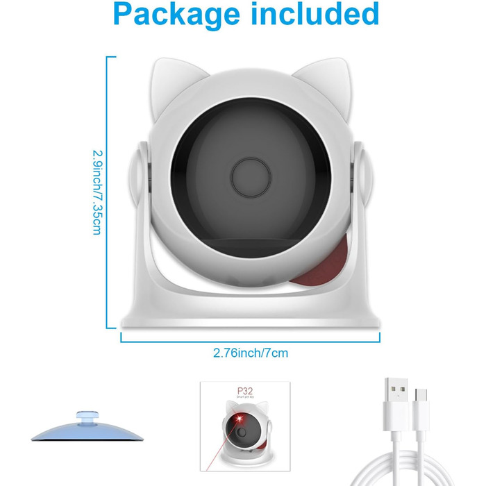 Автоматичний лазерний іграшковий пристрій для котів та цуценят VOVIGGOL, USB-зарядка, регульовані зони, інтерактивна мисливська іграшка для тварин