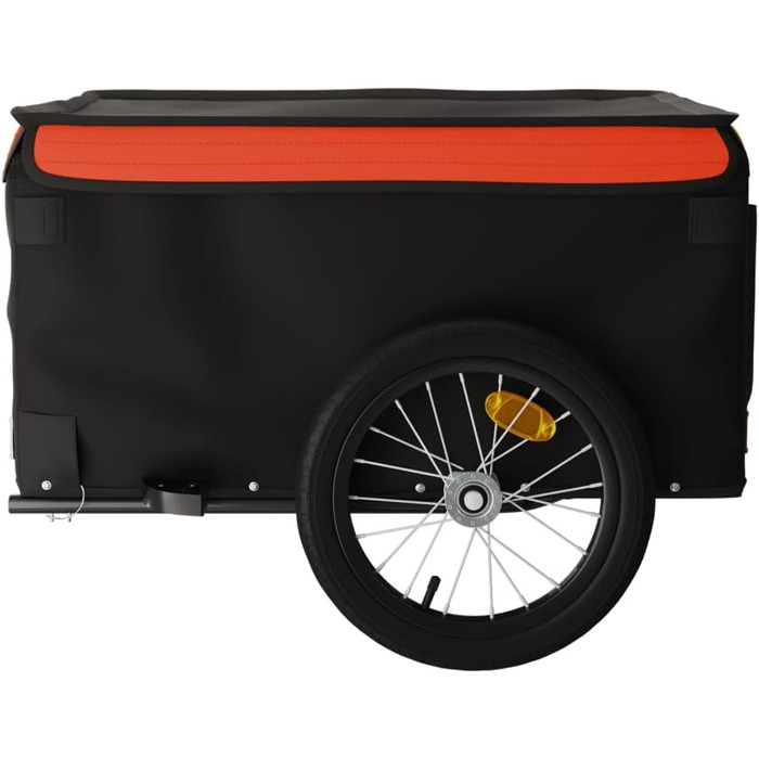 Причіп для велосипеда, причіп для собак, чорно-помаранчевий, 45 кг, для перевезення покупок, легка збірка