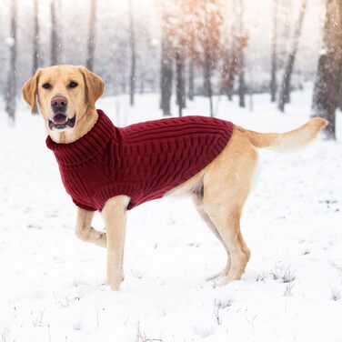 Теплий безрукавний светр для собак Citétoile з коміром-горловиною | М'який фліс, комфортний та дихаючий | Ідеальний для холодної погоди | Червоний, розмір M