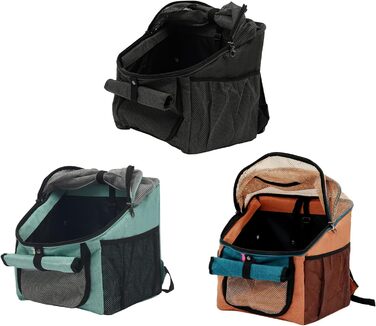 Фаркоп для велосипеда з кошиком для собак, переноска для тварин до 7,5 кг, сумка-рюкзак з сіткою, 300D Oxford (Блакитний)