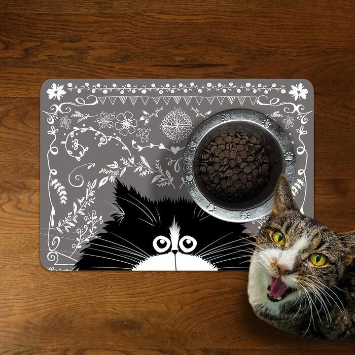 Накладка під годівницю для котів та собак, нековзна, водовідштовхувальна, Charming Whiskers