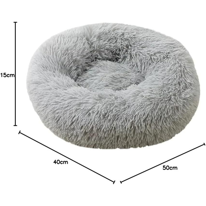 Крісло-лежанка для собак та котів Astorpet Donut Cush, велике, зручне, миється, сірий (M)