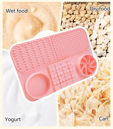 Килимок для годування собак, інтерактивна іграшка-пазл, килимок для корму, розмір L, рожевий