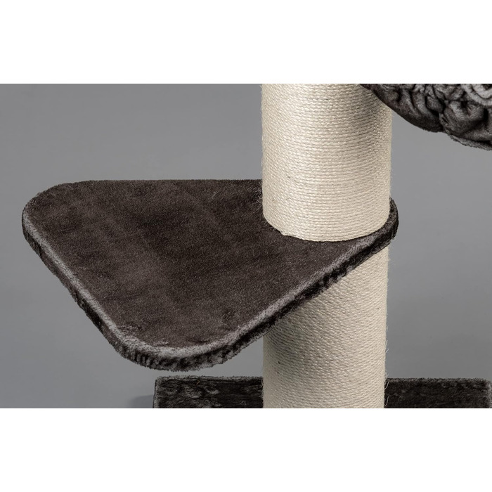 Дряпка для великих котів RHRQuality Royalty de Luxe 158 см, товсті 20 см сизалеві стовпи, колір тауп