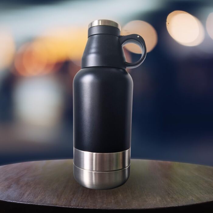 Водяна пляшка для собак TravelBuddy 3-в-1 з мискою та сумкою для перенесення - витоки неможливі, портативна | Поїлка для цуценят та домашніх тварин | Водяні пляшки для собак - подорожі та прогулянки