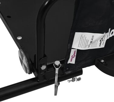 Дитячий/Транспортний причіп для собак, велосипедний причіп, чорний, з оксфордської тканини та металу, для щоденного транспортування, легко збирається