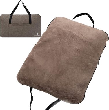 Ортопедичне собаче ліжко для подорожей – зручне та сертифіковане (OekoTex, GSR) – коричневе, розмір L