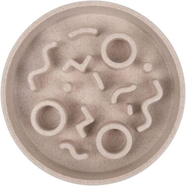 District 70 Повільний годівник для котів з бамбука, діаметр 13,5 см, сірий