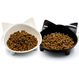 Набір мисок для котів, 2 шт. - неслизькі, придатні для миття в посудомийній машині