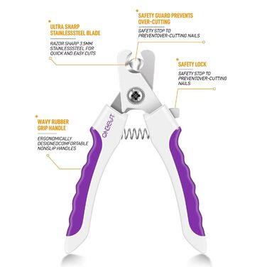 Кусачки для нігтів маленьких собак та котів OneCut, нержавіюча сталь, для кроликів, морських свинок, птахів, цуценят, кошенят та дрібних тварин, професійні та домашні