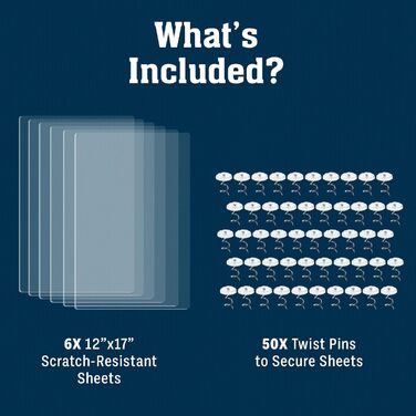 Стійкі захисні накладки Stelucca Amazing Shields для меблів від котів, 6 шт, 43x30 см, прозорі, антислідова захист від подряпин з кріпленнями