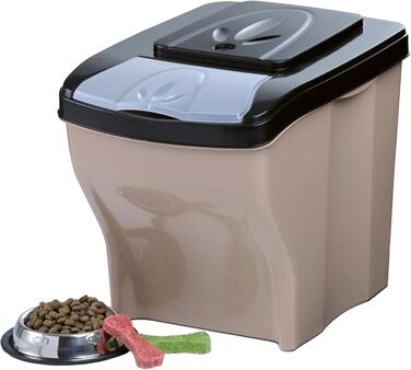 Контейнер для сухого корму Sicignano для собак та котів, 20 л, 10 кг, з кришкою, гігієнічний, компактний, стекується