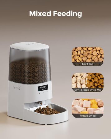 Автоматичний годівник для котів Invengo MeowServe S20, 5л, з таймером та керуванням через додаток, з нержавіючої сталі SUS 304 + ABS, для котів, собак та інших дрібних тварин