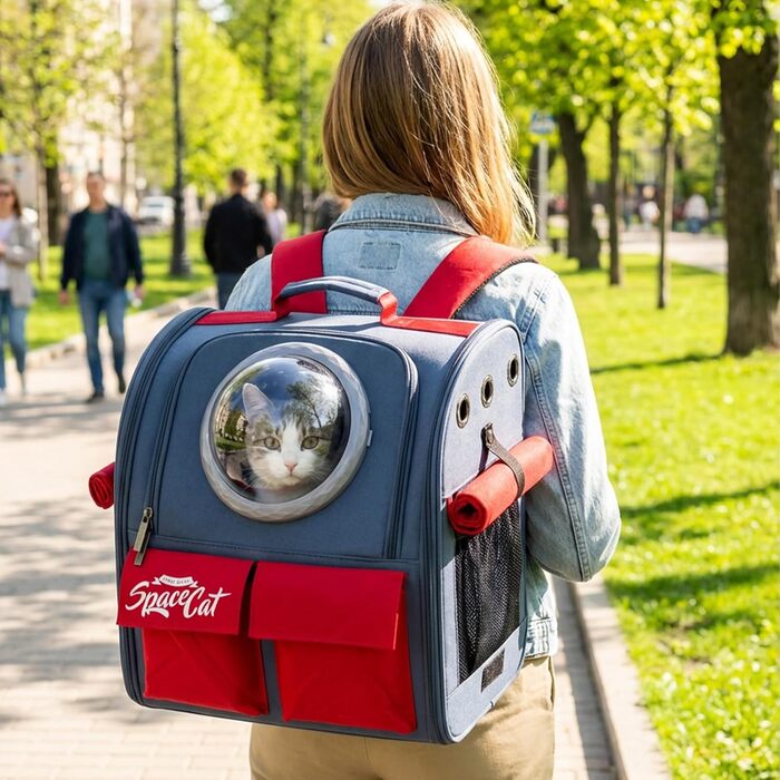 Рюкзак для тварин Galatée, розширюваний, для котів та маленьких собак, дозволений для перевезення в літаку, дихаючий, для подорожей, піших прогулянок, кемпінгу та активного відпочинку (Блакитний)