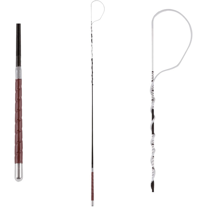 Бджолиний хлист WALDHAUSEN з шкіряною ручкою, 160 см, чорний