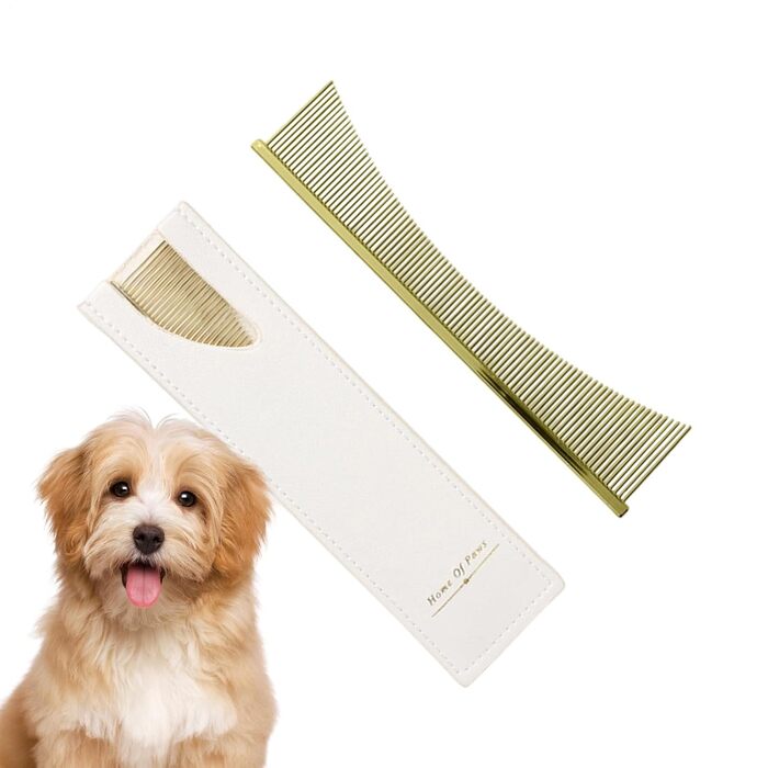 Гребінець для собак та котів, щітка для грумінгу, аксесуари для купання, для довгошерстих порід, цуценят (золотий)