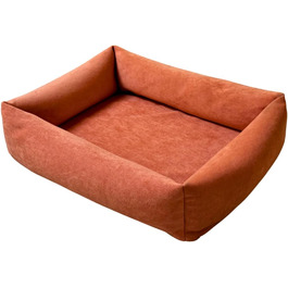 Преміум ліжко для котів - Комфорт та стиль з Magic Velvet, тканина з сертифікатом Ökotex 100, стійке до пошкоджень та легко чиститься (Помаранчеве)