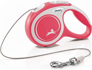 Flexi рулетка-повідець для собак, XS, 3 м, червоний, до 8 кг, з м'якою ручкою