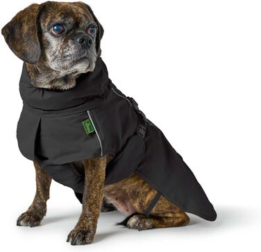 Теплий водовідштовхуючий теплий зимовий накид для собак HUNTER NORDBY, чорний, для маленьких собак, з відбиваючими елементами, машинне прання, розмір 44