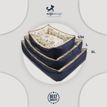 Водонепроникне ліжко для собак з бавовни та поліестеру - лежанка для собак з знімним подушкою - диванчик для собак з переносною сумкою - 7 різних мотивів - 3 розміри (S/M, X) (червоно-зелений, ) Різдво червоно-зелений (Різдво сіро-золотий, M)