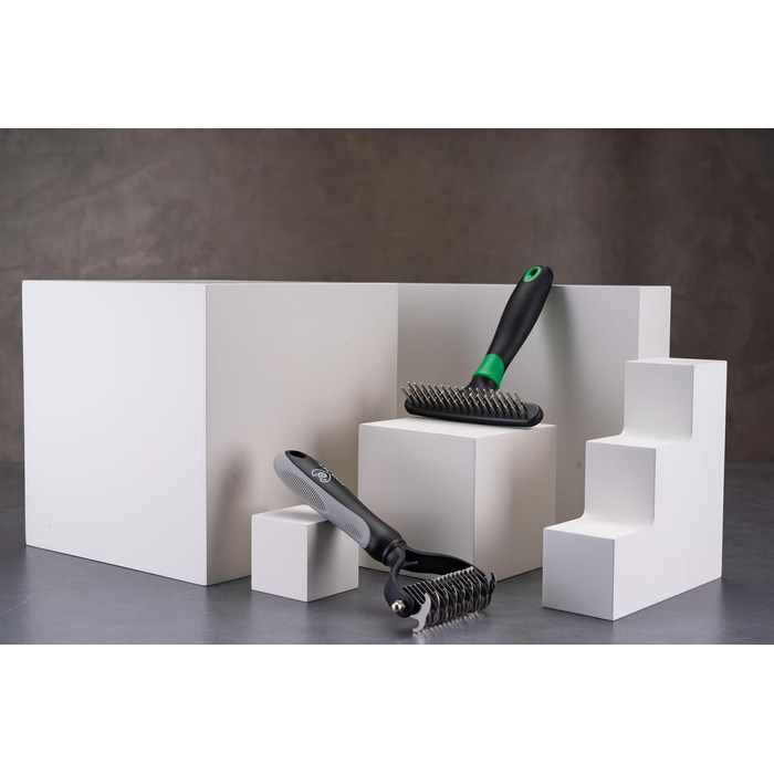 Набір гребінців для грумінгу собак та котів: щітка для підшерстя та гребінець для видалення шерсті