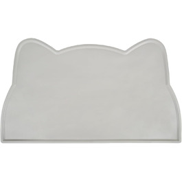 Килимок для котячого корму, силіконовий, неслизький, вологостійкий, сірий