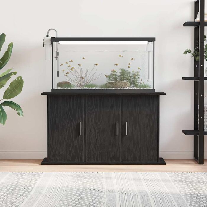 Підставка для акваріума vidaXL 101x41x58 см, ДСП, чорна/дубова