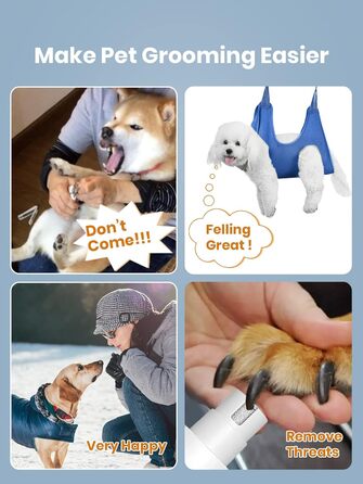 Набір для стрижки котів Leise: професійна машинка для стрижки котів, собак, набір для догляду за лапами, очима, вухами та обличчям. USB-C зарядка.