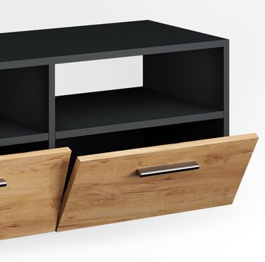 ТВ-тумба Vicco Diego, білий глянець, 95x38 см, антрацит
